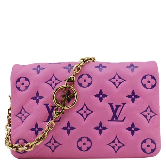 Louis Vuitton  Coussin Pochette Monogram Embossed Leather Crossbody Bag Pink - Picture 1 of 11